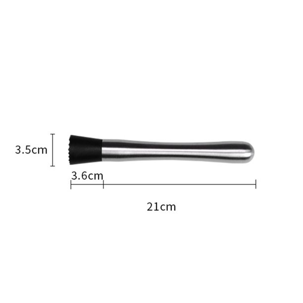 Cóctel de acero inoxidable Muddler Wine Mixing Stick Ice Crusher Bar Tool (S) Ehuebsd Libre de BPA