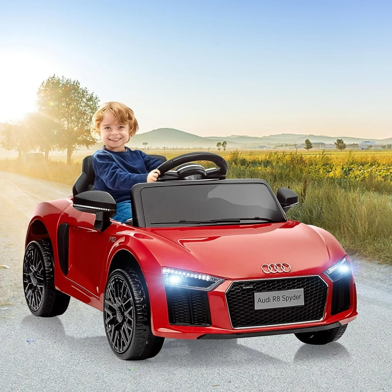 R8 Spyder Audi Licensed Kids Electric Ride On Car Remote Control Red