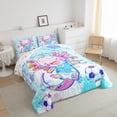 thumbnail image 3 of Castle Fairy Cartoon Axolotl Twin Comforter Sets,Sport Soccer Salamander Bedding Set, 3 of 8