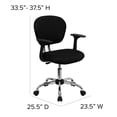 thumbnail image 3 of Scranton & Co Mid-Back Mesh Task Office Chair with Arms in Black, 3 of 3