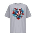 thumbnail image 6 of Cavosen American Flag T Shirts Women Plus Size Independence Day Short Sleeve Crew Neck T Shirts American Flag Graphic Shirts Lady 3X 4th of July Casual Shirts Red White and Blue Tunic Tees, 6 of 8
