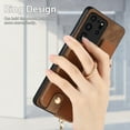 thumbnail image 4 of Dteck for Samsung Galaxy S20 Ultra Wallet Card Case, Shockproof with Card Holders Flip Premium PU Leather Card Slots with 360°Rotation Ring Stand Protective Phone Cover, brown, 4 of 8