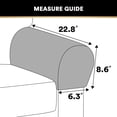 thumbnail image 2 of Velvet Armrest Covers, Stretch Couch Arm Cover Anti-Slip Armchair Slipcover for Recliner Sofa Washable, 2 of 7