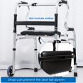 thumbnail image 3 of Asiento ajustable para andador, asiento plegable acoplable para personas mayores con discapacidad, rango de 51 a 61 cm (cuero), 3 of 5