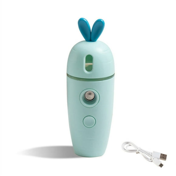 Xingzhi Mini Facial Humidifier 7 Color Gradient Light Mist Cooling Humidifier with 30ml Water Container, Animal 2, Blue