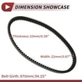 thumbnail image 4 of Correa de transmisión Unique Bargains para Yamaha YP250 YP Majesty 250 1995-2006 V-Belt, 4 of 7