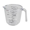 thumbnail image 1 of Vaso medidor graduado transparente de 300 ml para cocina, comedor y bar, en forma de taza de té, cristalería acrílica, vasos acrílicos costeros para beber, 1 of 5