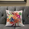 thumbnail image 5 of Friendship Bouquet Indoor/Outdoor Pillow with Removable Cover in Pink Orange Blue18x18, 5 of 5