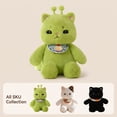 thumbnail image 2 of Running Alien Kitten Plush Toy, Kawaii Meme Design with Detachable Bib, Soft Skin-Friendly Fabric, Ideal Present for Birthday, Xmas & Room Decoration, 2 of 8