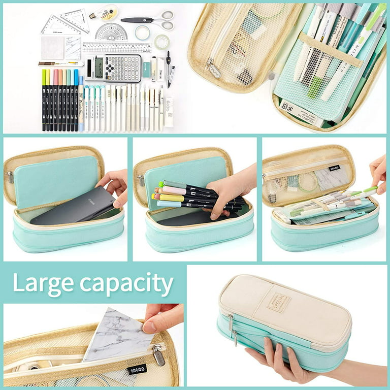Big Capacity Pencil Pen Case, Pencil Pouch, Cute Pencil Bag for Girls Boys  Office College School Large Storage High Capacity Holder Box Organizer 