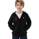 thumbnail image 4 of Sudadera con capucha térmica de invierno para niños y niñas, con control de temperatura y cremallera, 4 of 9