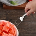 thumbnail image 4 of Cuchillo multifuncional 2 en 1 para cortar sandía, con cortador automático de acero inoxidable y fabricante de cubos, para uso doméstico y al aire libre., 4 of 5