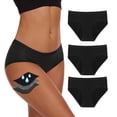 thumbnail image 1 of Calzoncillos hipster a prueba de fugas YESWEL para mujer, paquete de 3, 1 of 5