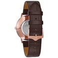 thumbnail image 2 of Bulova Men's Classic Warm Grey Dial Rose Gold Plated Steel Brown Leather Strap Ultra-Slim Watch 97A126, 2 of 3