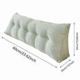 thumbnail image 2 of Headboard Pillow Triangular Bed Wedge Cushion, Jacquard Satin 100% Cotton Bolster for Daybed Bunk Dorm Bed, Ergonomic Lumbar Support for Sofa and Reading Rest, 2 of 3
