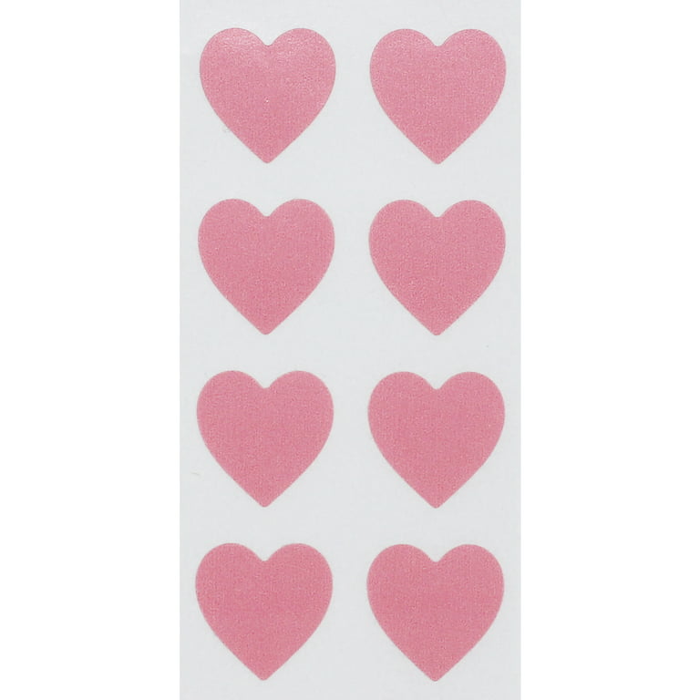 Pink Heart Stickers, 0.5 inch Wide, 1000 Labels on A Roll