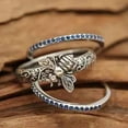 thumbnail image 2 of ZTTD Creative Retro Insect Bee Shape Sapphires Blue Diamond Pink Diamond Ring 3 Piece Set, Size 10, 2 of 2