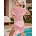 thumbnail image 5 of Beach Cover Up for Women V-Neck Floral Swimsuit Cover Up Casual Loose Crchet Bathing Suit Cover Up Shermie, 5 of 6