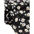 thumbnail image 5 of Unique Bargains Women's Sleeveless Layered One Shoulder Tie Floral Midi Dress S Black, 5 of 6