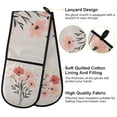 thumbnail image 2 of Yayeee Double Oven Mitt Kitchen Heat Resistant Baking 35" x7" Quilted Glove, Pink Flower, 2 of 6