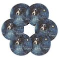 thumbnail image 2 of Dog Starry Sky 6 Pcs Drink Coasters with Holder Absorbent Coasters Woven Coasters for Drinks Table Desk Protection Home Decor, 2 of 7