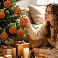 thumbnail image 6 of Christmas Decorations Indoor Under 10$ Clearance! Christmas Decorations 16Piece Flocked Christmas Balls Christmas Decoration SetMultiple Styles Of Christmas Tree Decorations Can Used For Other Party, 6 of 9