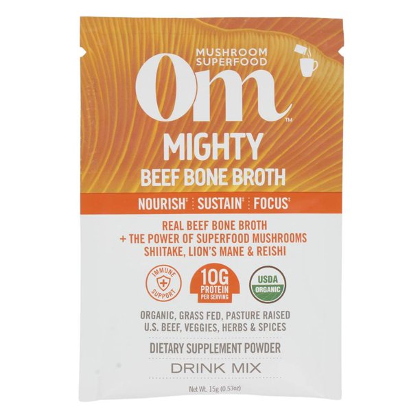 Om Mighty Beef Bone Broth Powder Box 10 Packet(s)
