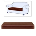 thumbnail image 2 of PU Waterproof Leather Cushion Cover Seat Coat Patio Couch Loveseat Sofa Slipcover Stretch Slipcover for Settee Arm - 3 Seat, 2 of 8