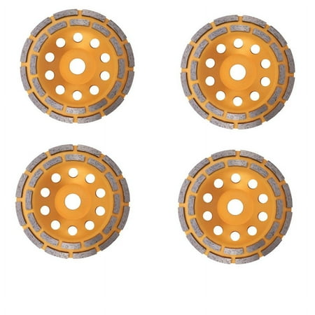 

4pcs 150mm 7 Inch Diamond 2 Row Segment Grinding Wheel Sanding Disc Sander Grinder Cup Abrasive Tools 22mm Hole