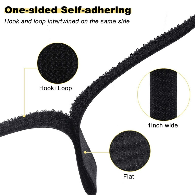 Nylon Reverse Buckle Hook Loop Strap Cable Tie Auto Adhesive