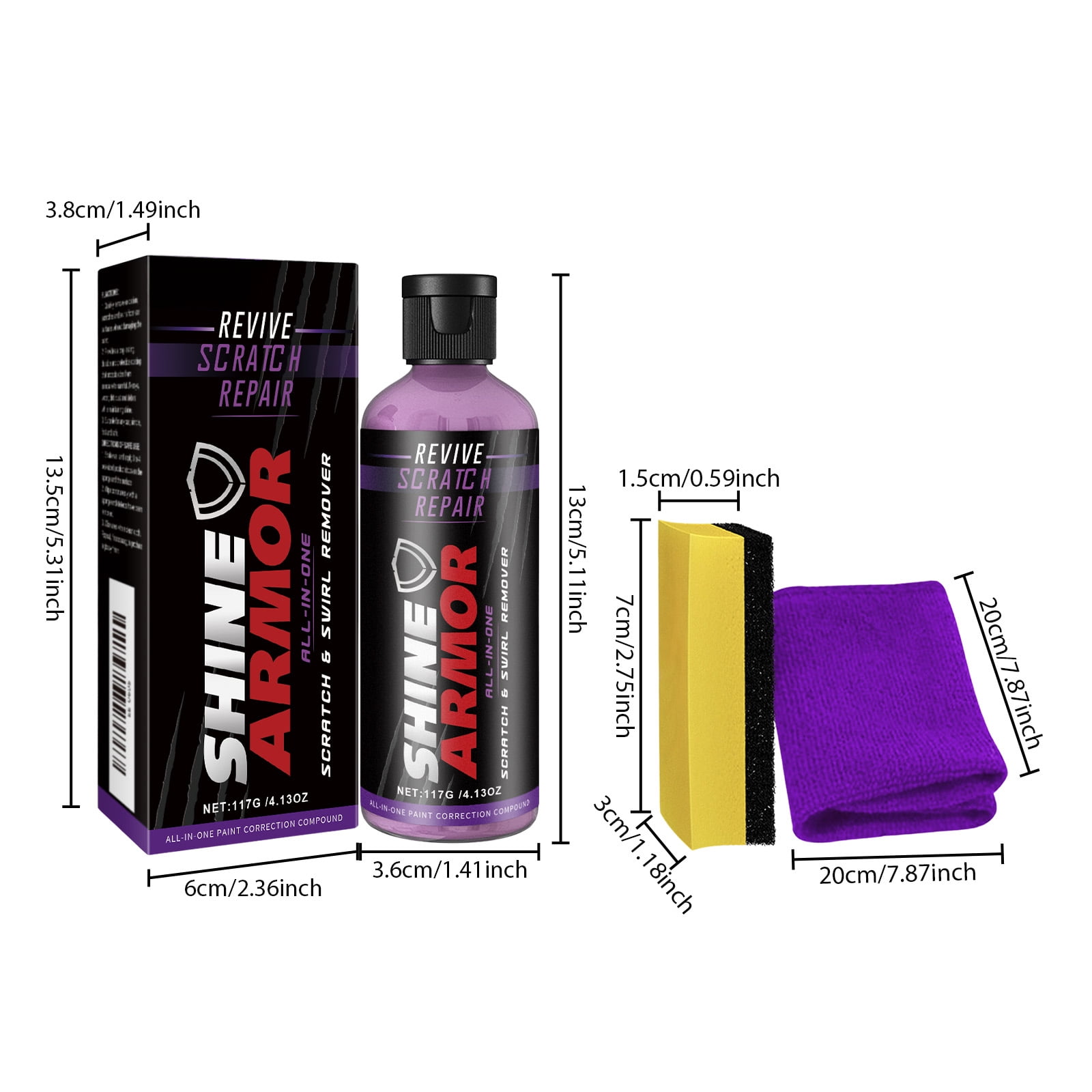 Alvantor Scratch Remover for Car, Polishing Compound for Light Scratches, 4.13oz