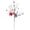 Red, variant on Patriotic Artificial Berry Stem Picks, 4th of July Decorations White Blue Red Stars Picks for Independence Day,Pentagram Faux Berry Branches Decoration for Home Office Restaurant Vase Decor,1Pack