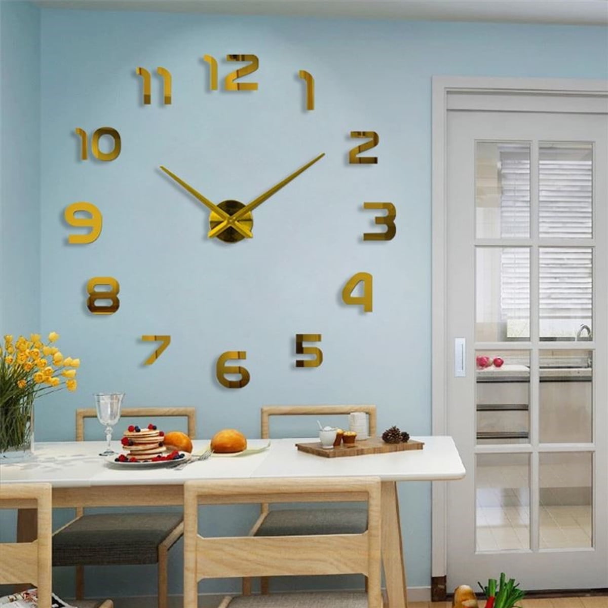 80 120cm Large Number Mirror Wall Sticker Diy Home Decor Mirror Wall Sticker Diy Home Decor