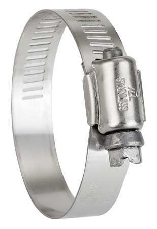 GRAINGER APPROVED 5706 Hose Clamp,3//8 to 7//8 In,SAE 6,SS,PK10