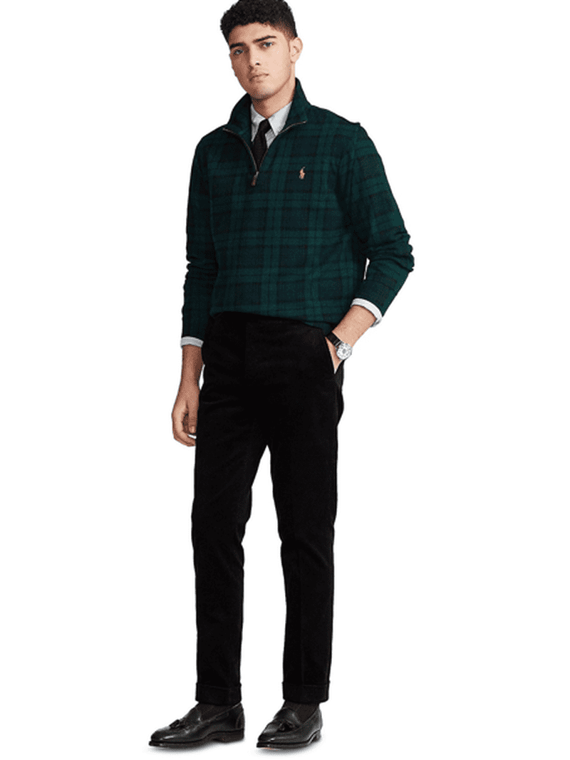 Polo Ralph Lauren BLACKWATCH PLAID Men's Estate-Rib Cotton