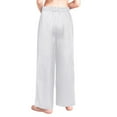 thumbnail image 3 of Aislor Boys Celebration of Spirit Palazzo Pants Liturgical Worship Praise Dance Satin Wide Leg Trousers White 12, 3 of 7