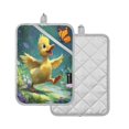 thumbnail image 2 of 2Pack Heat-Resistant Quilted Cotton Potholders - Stylish Kitchen Grips for Hot Pots & Pans Ovens Yellow Duck and Butterfly, 2 of 7