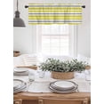 thumbnail image 2 of Kitchen Valances for Window, Olive Green Grey White Striped Light Filtering Rod Pocket Valance Curtain, Simplistic Line Short Curtains Window Topper for Bedroom Bathroom Living Room 54x18in, 2 of 9
