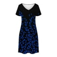 thumbnail image 4 of Summer Casual Dresses for Women, Women's Fashion Summer Print Short-sleeved V-neck Casual Dress, 4 of 8