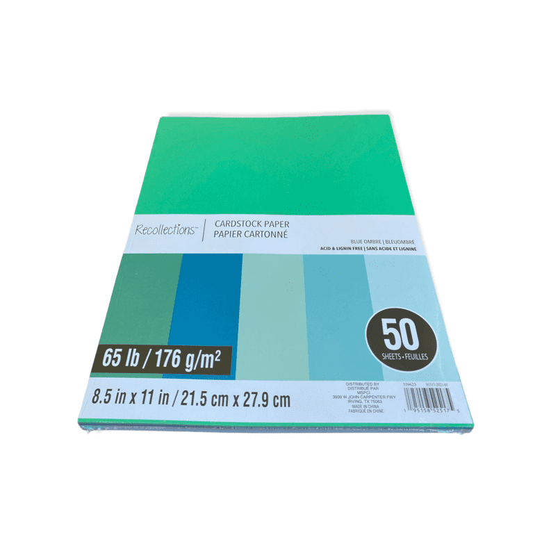 Recollections Cardstock Paper, 8 1/2 X 11 Blue Ombre - 50 Sheets
