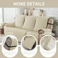 thumbnail image 5 of Y YUNHSOM Waterproof Stretch Recliner Chair Covers, Stable Washable Slipcovers Chair Protectors for Home, Kitchen, Office (Cream,3Seat), 5 of 7