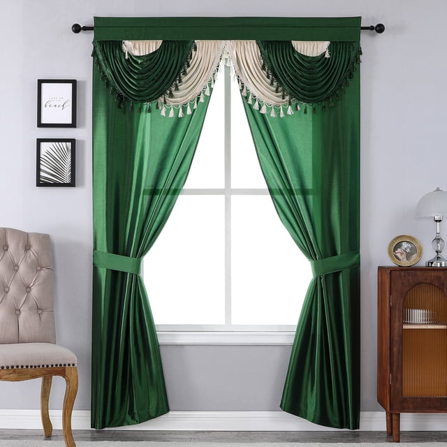 Regal Home Collections 5Piece Window Curtain Set with Valance and