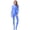 Blue, variant on Lady Glossy Bodystocking Stretchy Full Bodysuit Long Sleeve Jumpsuit with Zipper Shiny Smooth Leotard Catsuit for Dance Practice Club Pole Dance