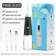 thumbnail image 3 of Diente inalámbrico irrigador giratorio Pantalla digital 350 ml Flosser de agua Portátil Dientes de viaje Limpieza Herramienta de lavado de boca Suministros negros seitruly CE001382-05B, 3 of 7