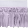 thumbnail image 3 of 600-TC Pima Cotton Universal Wrap Around Bed Skirt Super Single (48" x 84") Size, Easy Fit 1-PC Bed Skirt Luxury Fabric 3 Sided Coverage 24" Drop Length, Lavender, 3 of 5
