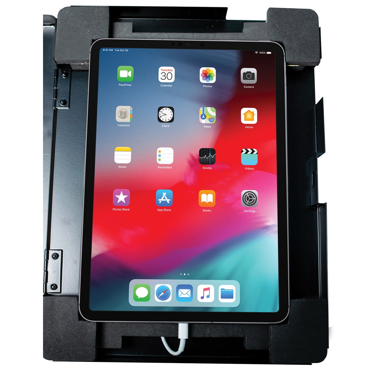 CTA Digital PAD-PARAFD Digital Premium Height-adjustable Floor-to-desk Security Kiosk for Tablets