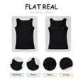 thumbnail image 4 of Ladybranch Women Sleeveless Tank Top Ribbed Fitted Scoop Neck Basic Camisole Black Shirts(X-Large，Black), 4 of 8