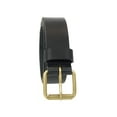 thumbnail image 2 of 1-1/2 in. US Steer Hide Leather Pebble Grain Men's Belt with Antique Brass Finish Roller Buckle, 2 of 2