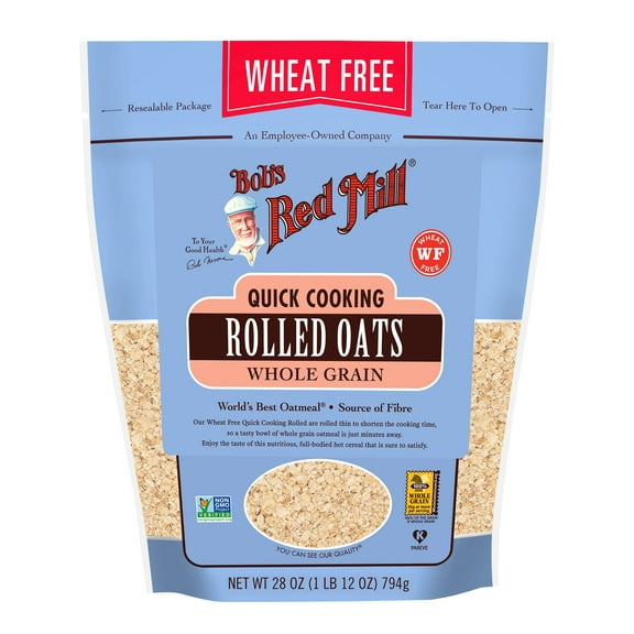 Bob's Red Mill Gluten Free Quick Cooking Rolled Oats, 28 Oz