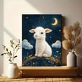 thumbnail image 6 of Gender Neutral Animal Nursery Canvas Wall Art, Moon Star Cloud Print, Baby Room Home Wall Decor, 6 of 8